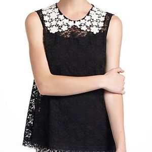Anthropologie Eloise Lace Peter Pan Collar Top